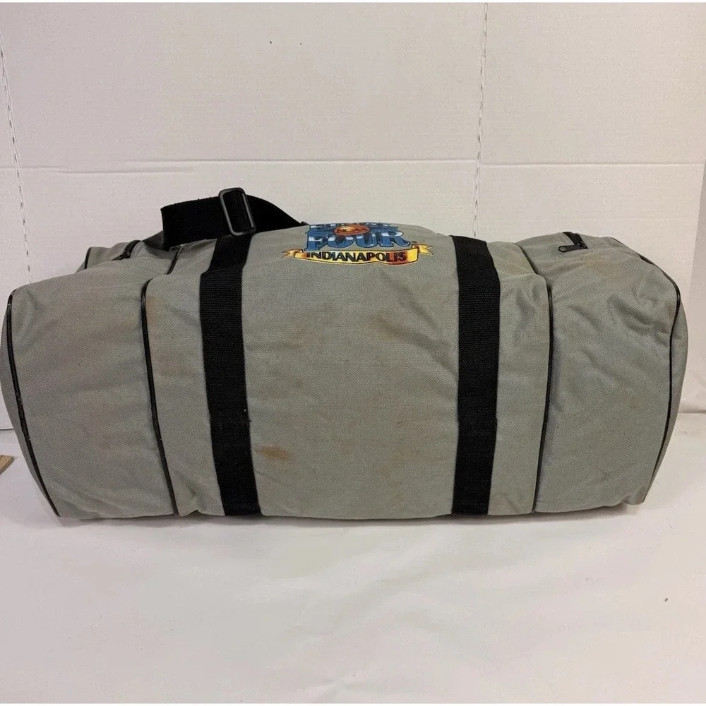 Vtg BF Goodrich 1991‎ FINAL FOUR INDIANAPOLIS Duffel Bag Gray Canvas Carry On